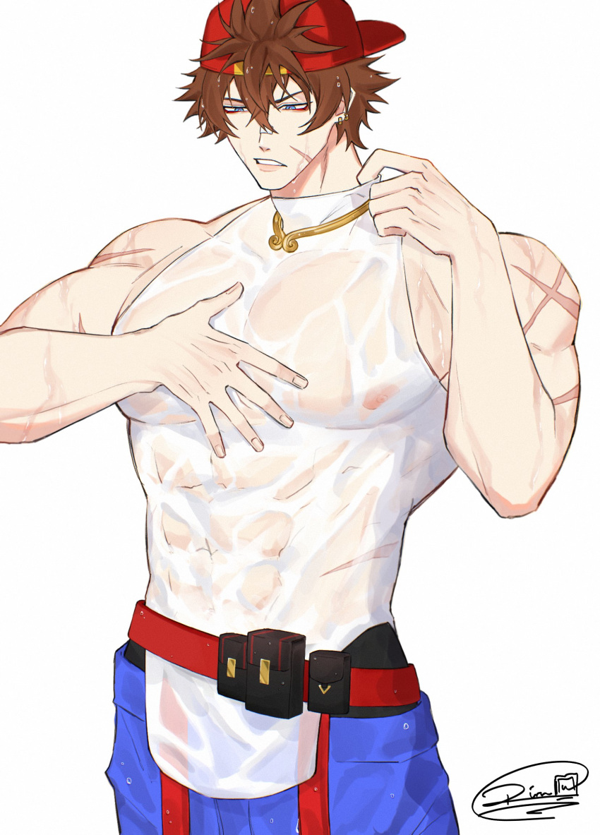 frustrated male_only sunkenji sunkenjivt tagme transparent_clothing virtual_youtuber vtuber wet_body