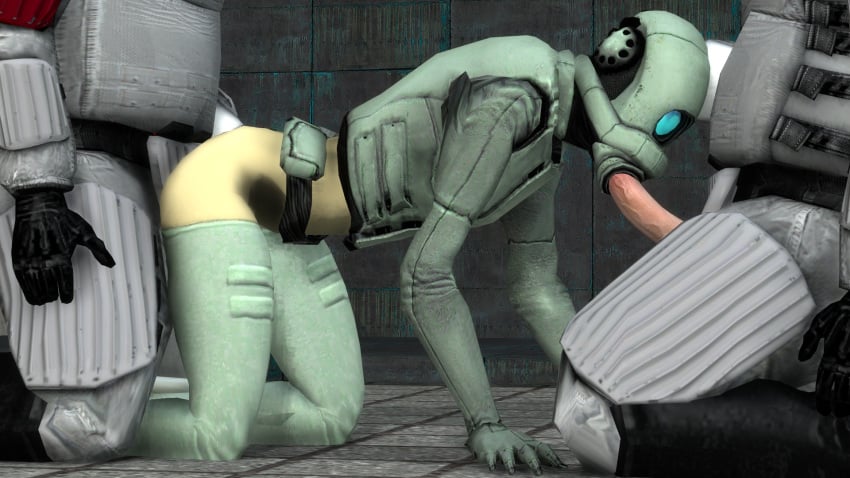 16:9 1_eye 1girls 2boys 3d 3d_(artwork) all_fours armor ass blue_eye clothed clothed_female clothed_male clothed_sex clothes clothing combine combine_assassin combine_elite combine_soldier double_penetration female female_penetrated garry's_mod gas_mask half-life half-life_(series) half-life_2 half-life_2_beta human human_female human_male human_only human_penetrated human_penetrating human_penetrating_female human_penetrating_human humanoid male male/female male_penetrating male_penetrating_female male_penetrating_human mask masked masked_female oral oral_sex penetration sex straight transhuman unknown_artist valve