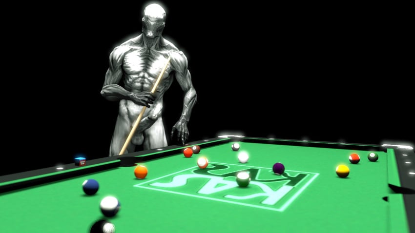 big_penis billiard_ball billiard_table cksks cue_ball cue_stick erection male male_only monster muscular muscular_male non-human outlast penis pool_table simple_background solo walrider