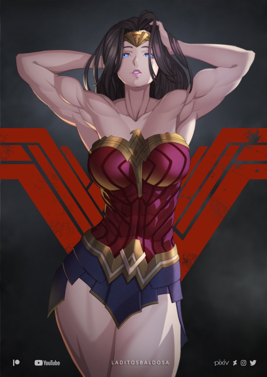 1girls abs armpit armpits bare_arms bare_legs bare_shoulders bare_thighs big_breasts black_hair blue_eyes clothed clothing color dc dc_comics dc_extended_universe dceu diana_prince female female_focus female_only fit_female gal_gadot hi_res laditosbaldosa large_breasts light-skinned_female light_skin long_hair looking_at_viewer muscles muscular muscular_female solo solo_female superheroine tagme thick_thighs wonder_woman wonder_woman_(2017) wonder_woman_(gal_gadot) wonder_woman_(series)