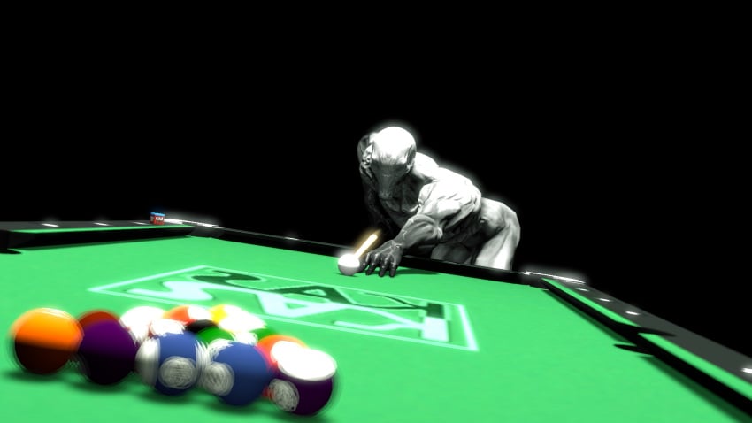 big_penis billiard_ball billiard_table cksks cue_ball cue_stick erection male male_only monster muscular muscular_male non-human outlast penis pool_table simple_background solo walrider