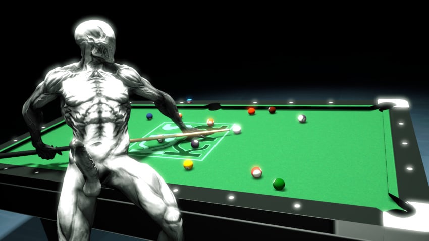 big_penis billiard_ball billiard_table cksks cue_ball cue_stick erection male male_only monster muscular muscular_male non-human outlast penis pool_table simple_background solo walrider