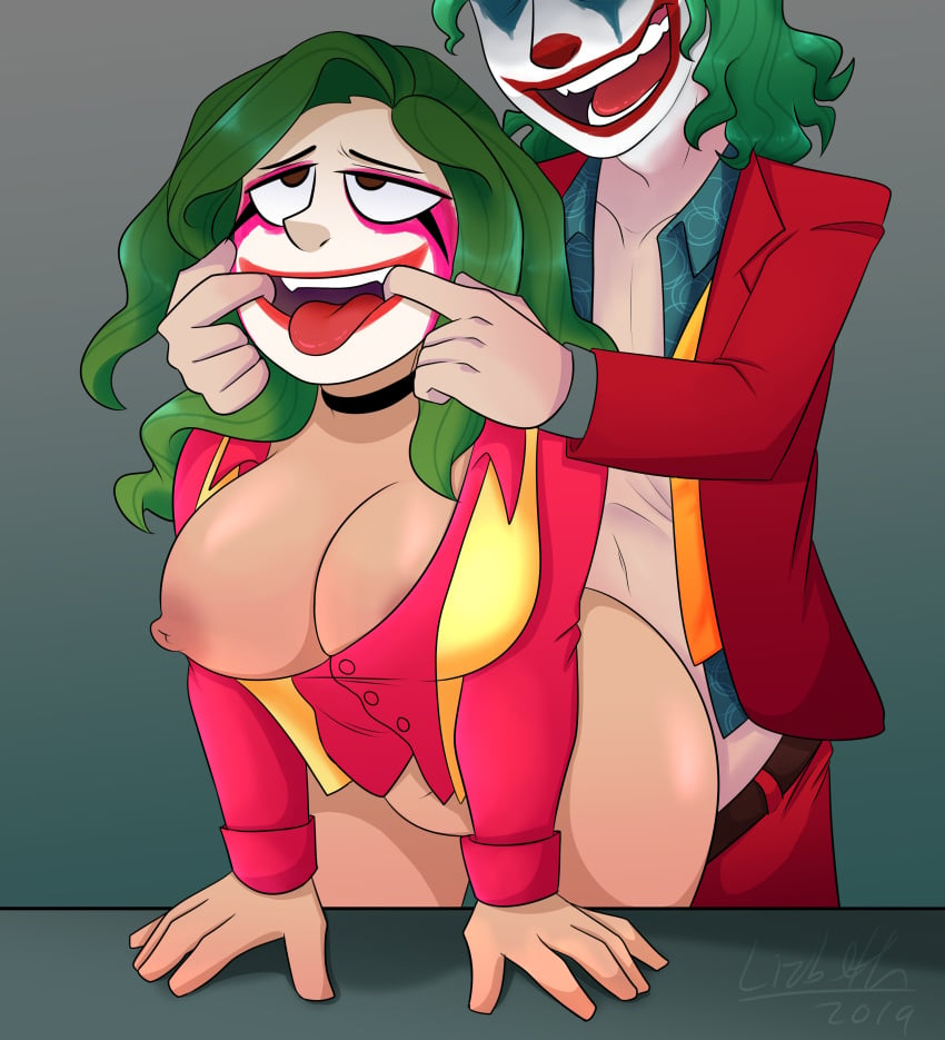 1boy 1girls 2024 ahe_gao ahegao_face all_fours areolae arthur_fleck ass ass_focus batman_(series) breast_outside breasts breasts_focus butt_focus clown clown_boy clown_makeup dc dc_comics dcau doggy_style doggy_style_position duo duo_focus fat_ass female female_focus female_penetrated from_behind grabbing grabbing_mouth green_hair hands_on_mouth hetero_sex heterosexual joaquin_phoenix joker joker_(film) legs liziedoodle long_hair long_hair_female long_hair_male male male/female male_penetrating nipples on_all_fours open_mouth penetration penetration_from_behind penis penis_in_ass penis_inside pink_nipples sex sex_from_behind smile straight teeth the_joker tongue tongue_out voluptuous voluptuous_female wide_hips