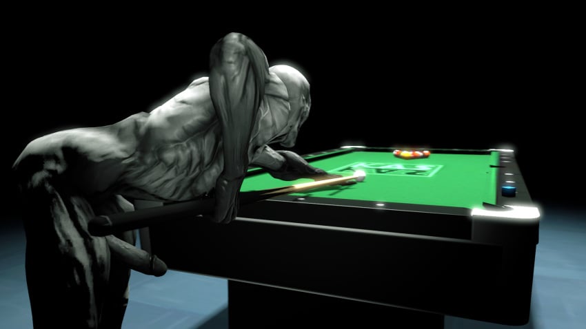 big_penis billiard_ball billiard_table cksks cue_ball cue_stick erection male male_only monster muscular muscular_male non-human outlast penis pool_table simple_background solo walrider