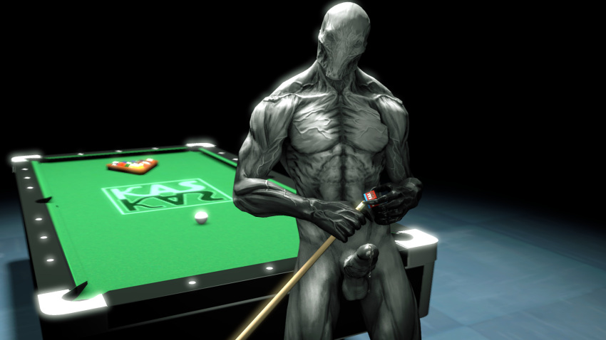 big_penis billiard_ball billiard_table cksks cue_ball cue_stick erection male male_only monster muscular muscular_male non-human outlast penis pool_table simple_background solo walrider