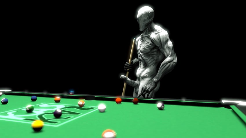 big_penis billiard_ball billiard_table cksks cue_ball cue_stick erection male male_only monster muscular muscular_male non-human outlast penis pool_table simple_background solo walrider