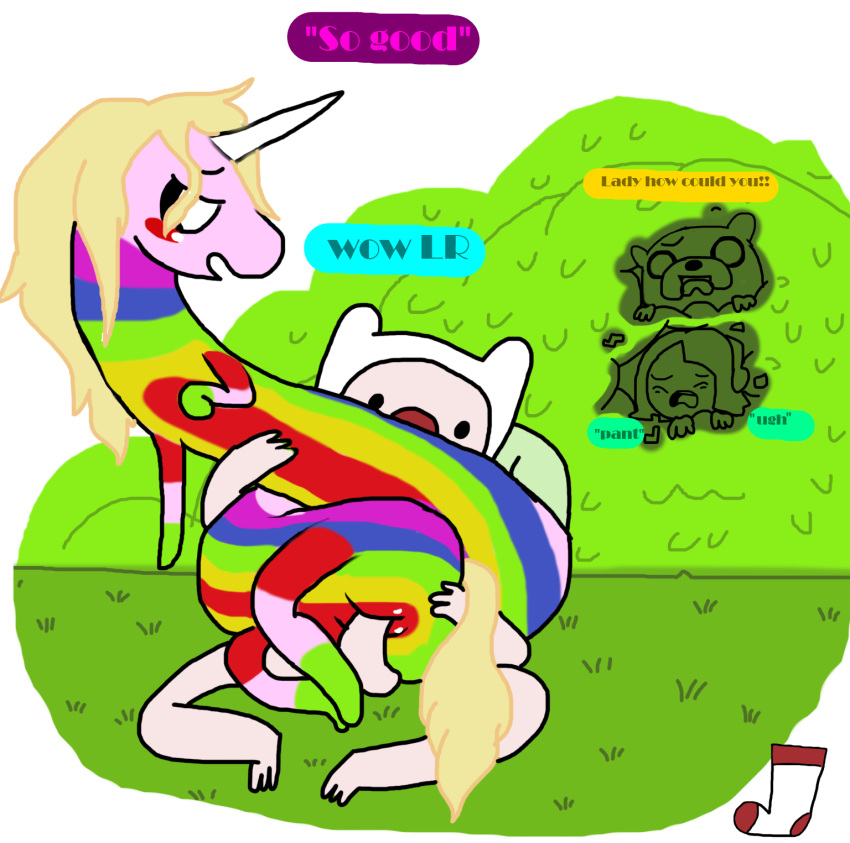 adventure_time bmo cartoon_network finn_the_human jake_the_dog lady_rainicorn penetration sex sock_(artist)