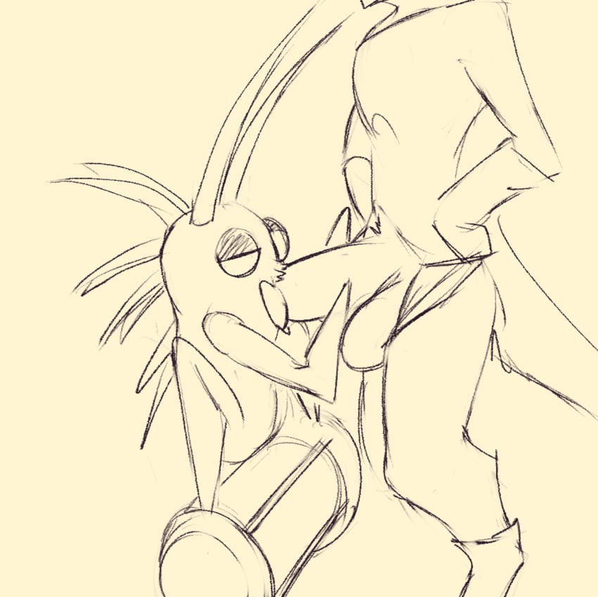 blowjob hoarding_bug_(lethal_company) insects size_difference sketch vegashasfrozenover