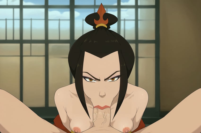 1boy 1girls :>= ai_generated anaxus anaxus_(style) angry artagai avatar_legends avatar_the_last_airbender azula blowjob blowjob_face eyeliner fellatio light-skinned_male lipstick looking_at_viewer makeup mascara medium_breasts pov sex uncensored vacuum_blowjob vacuum_fellatio vaginal_penetration veiny_penis