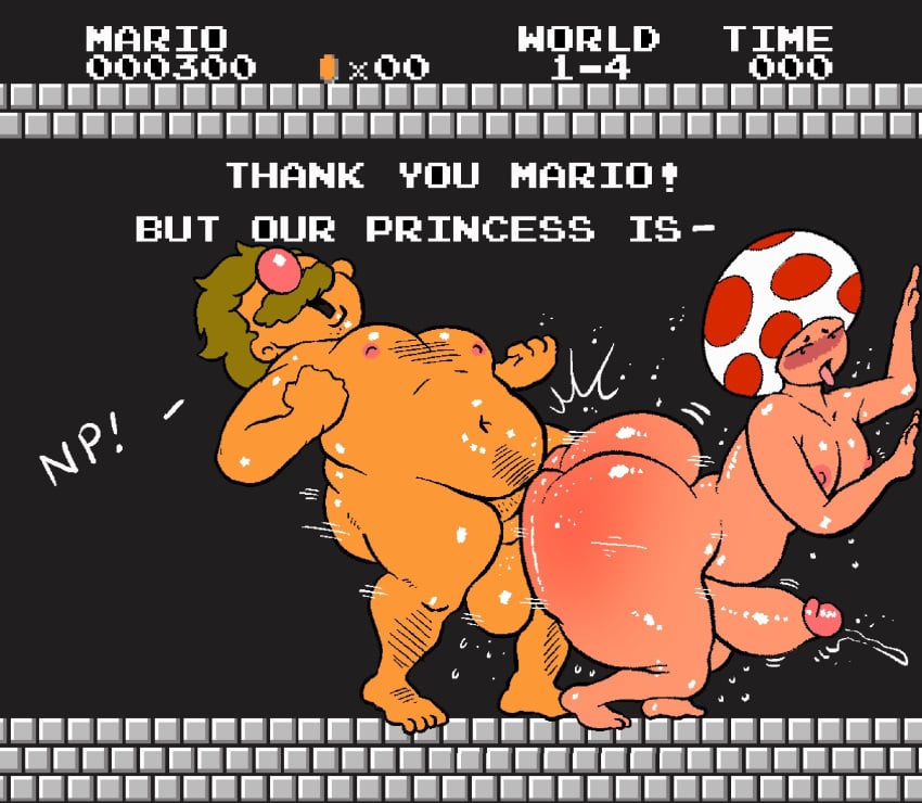 2boys anal anal_sex ass big_ass big_ass_(male) big_booty_toad big_butt bottom_heavy fat_ass fuckboy gay gay_sex huge_ass huge_butt lewdbeef mario mario_(series) nintendo super_mario_bros._(nes) thicc_toad toad_(mario) toony