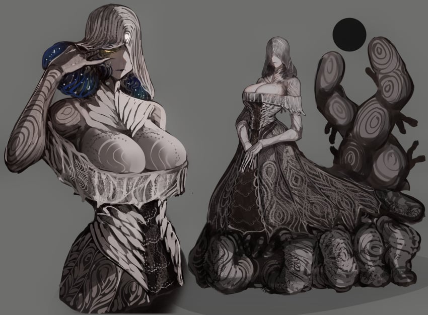 1girls big_breasts busty cleavage divine elden_ring eldritch eldritch_abomination eldritch_being elegant female female_only fromsoftware goddess huge_breasts large_ass large_breasts metyr_mother_of_fingers milf pale-skinned_female pale_skin partially_clothed queen royal royalty shadow_of_the_erdtree tomatolover16