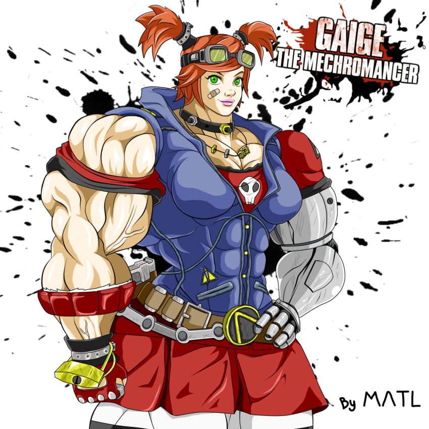 abs biceps borderlands breasts extreme_muscles female gaige_(borderlands) hyper_muscles matl muscles muscular muscular_arms muscular_female muscular_legs muscular_thighs pecs