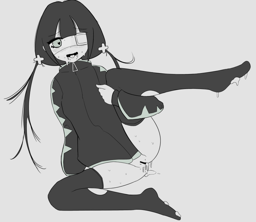 blush blushing censored cum cum_drip cum_in_pussy cum_inside cum_on_feet cum_on_thighhighs drool drooling flat_chest heart-shaped_pupils inabakumori leg_up long_hair long_sleeves looking_at_viewer mv_character open_mouth osage-chan spread_legs tagme tagme_(artist) thigh_highs thighhighs tongue tongue_out