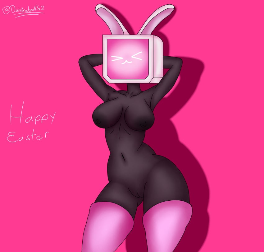 1girls 2d anthro breasts bunny_costume bunny_ears bunny_girl bunnysuit danionebyall53_(artist) easter female female_only legwear mask nipples pillow_shading screen_face skibidi_toilet skibidi_toilet_(skibidi_toilet) solo toilet_tower_defense tv_head tv_woman tv_woman_(skibidi_toilet) tvwoman_(skibidi_toilet)