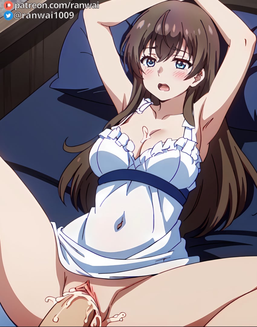 ai_generated anime bondage fuuka_sasaki large_breasts missionary_position ranwai sex stable_diffusion yumemiru_danshi_wa_genjitsushugisha