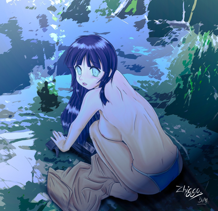 1girls female female_only human hyuuga_hinata naruto naruto_shippuden solo suzuka_(edit) tagme topless zhiggo