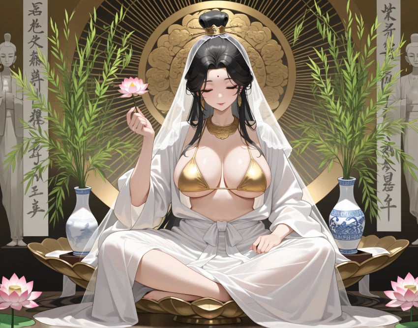 ai_generated artistic asian avalokitesvara bare_body bare_skin bodhisattva breasts buddhism buddhist close-up_pussy curvy detailed_breasts detailed_buttocks detailed_nipples detailed_pussy detailed_vulva detailed_yoni devotional divine eastern ethereal feminine full_buttocks full_nudity graceful guan_yin guanyin holy implied_sex large_breasts large_buttocks long_hair nude pussy pussy_juice quan_yin religious religious_eroticism reverence sacred serene spiritual spiritualism