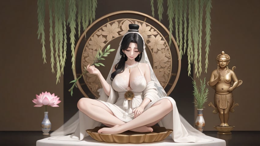 ai_generated artistic asian avalokitesvara bare_body bare_skin bodhisattva breasts buddhism buddhist close-up_pussy curvy detailed_breasts detailed_buttocks detailed_nipples detailed_pussy detailed_vulva detailed_yoni devotional divine eastern ethereal feminine full_buttocks full_nudity graceful guan_yin guanyin holy implied_sex large_breasts large_buttocks long_hair nude pussy pussy_juice quan_yin religious religious_eroticism reverence sacred serene spiritual spiritualism