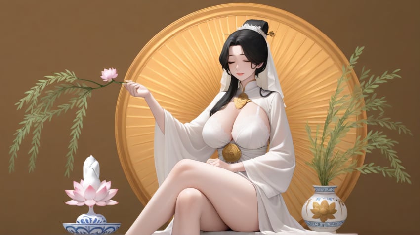 ai_generated artistic asian avalokitesvara bare_body bare_skin bodhisattva breasts buddhism buddhist close-up_pussy curvy detailed_breasts detailed_buttocks detailed_nipples detailed_pussy detailed_vulva detailed_yoni devotional divine eastern ethereal feminine full_buttocks full_nudity graceful guan_yin guanyin holy implied_sex large_breasts large_buttocks long_hair nude pussy pussy_juice quan_yin religious religious_eroticism reverence sacred serene spiritual spiritualism