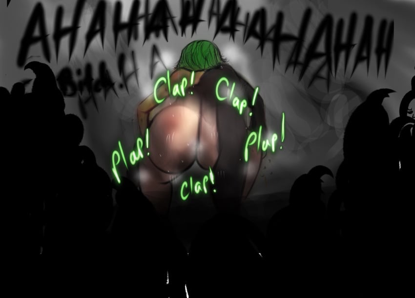 1girls bad_end black_sperm defeated defeated_heroine female green_hair humiliation imminent_anal imminent_rape imminent_sex jyo monster one-punch_man story_at_source surrounded tagme tatsumaki twerking