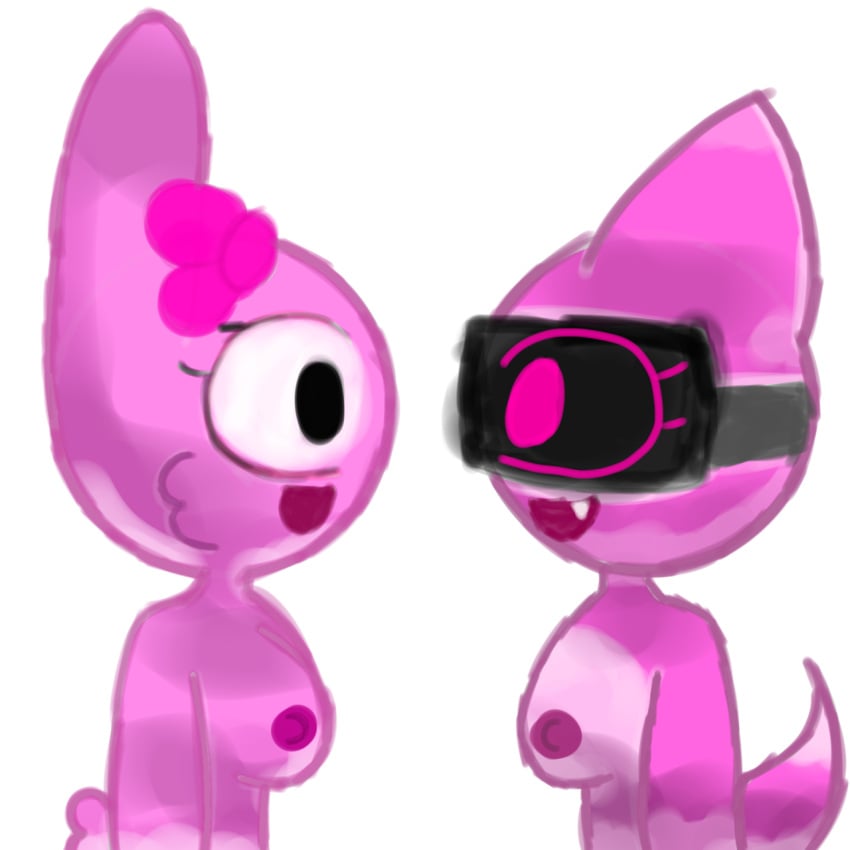 abgerny can_you_please_fucking_make_more_pinki_porn incredibox_mod pink_(abgerny) pink_(sprunki) pinki_(sprunki) sprunki staring_at_another staring_contest vurr_(abgerny)