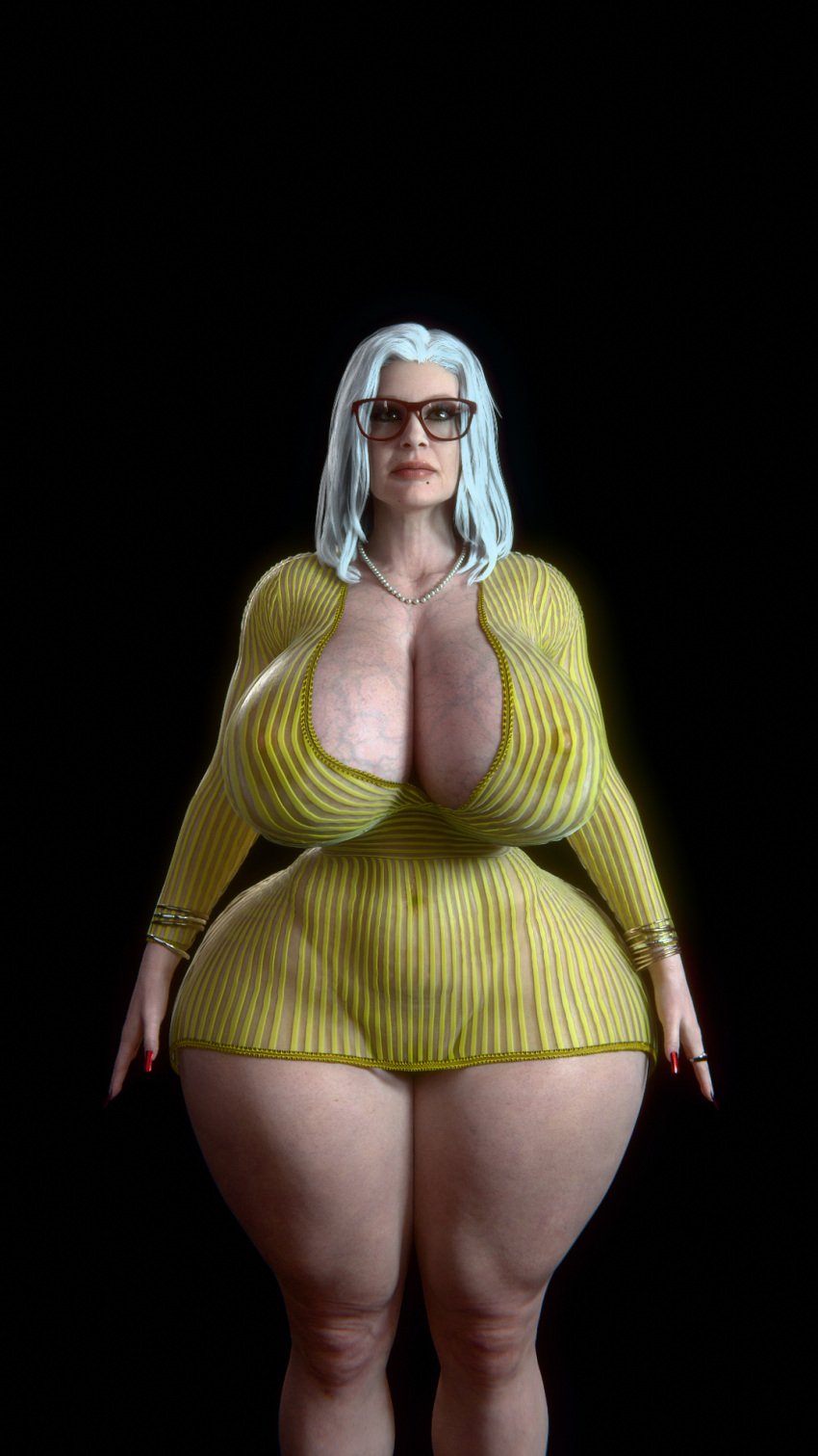 1girls 3d 3d_(artwork) 3d_render alternate_version_available big_areola big_ass big_breasts big_nipples black_background bracelet bracelets child_bearing_hips chubby chubby_female cleavage cleavage_cutout clothed clothed_female clothing clothing_cutout curvaceous curvaceous_female curvaceous_figure curves curvy curvy_body curvy_female curvy_figure curvy_hips curvy_thighs eyewear female female_focus female_only front_view gilf glasses grandmother hourglass_figure huge_areolae huge_ass huge_breasts huge_nipples large_areolae large_ass large_breasts large_nipples light-skinned_female light_skin long_nails nail_polish nails_painted navel necklace neckwear nipples_visible_through_clothing older_female painted_nails pale-skinned_female pale_skin partially_clothed pearl_necklace pixel3d plump plump_ass plump_butt plump_thighs red_glasses red_nail_polish red_nails sagging_breasts saggy_breasts see-through see-through_bra see-through_clothes see-through_clothing see-through_dress see-through_top simple_background skindentation skintight sleeveless solo solo_female solo_focus standing stretch_marks thick_thighs toned toned_body toned_female vein veins veiny veiny_breasts voluptuous voluptuous_female white_hair wide_hips wrinkled_skin wrinkles wristwear