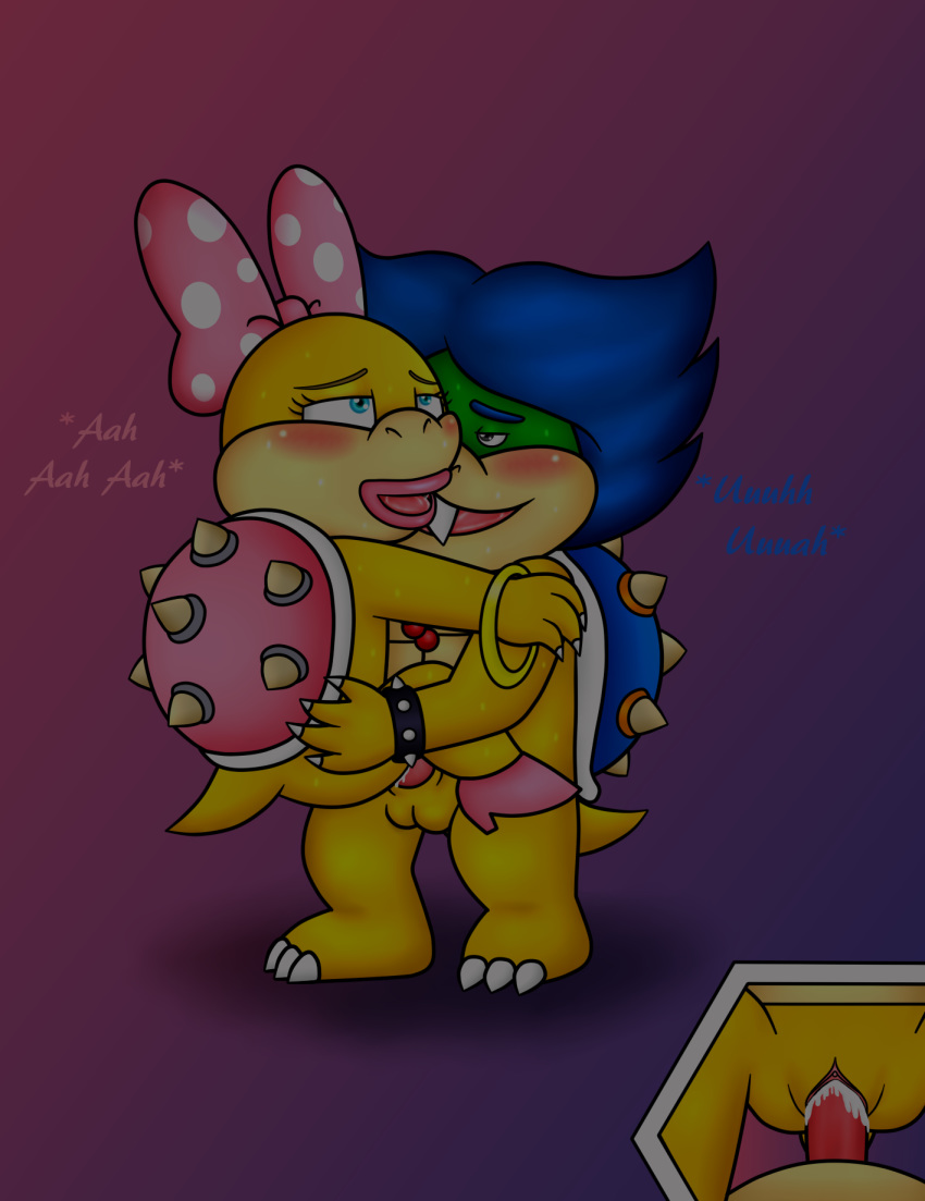 1boy 1girls brother brother_and_sister color female incest koopa koopaling koopalings ludwig_von_koopa male mario_(series) nintendo penis pink_shell sex shell sister spiky_shell straight text vulva wendy_o._koopa xxgabys23xx