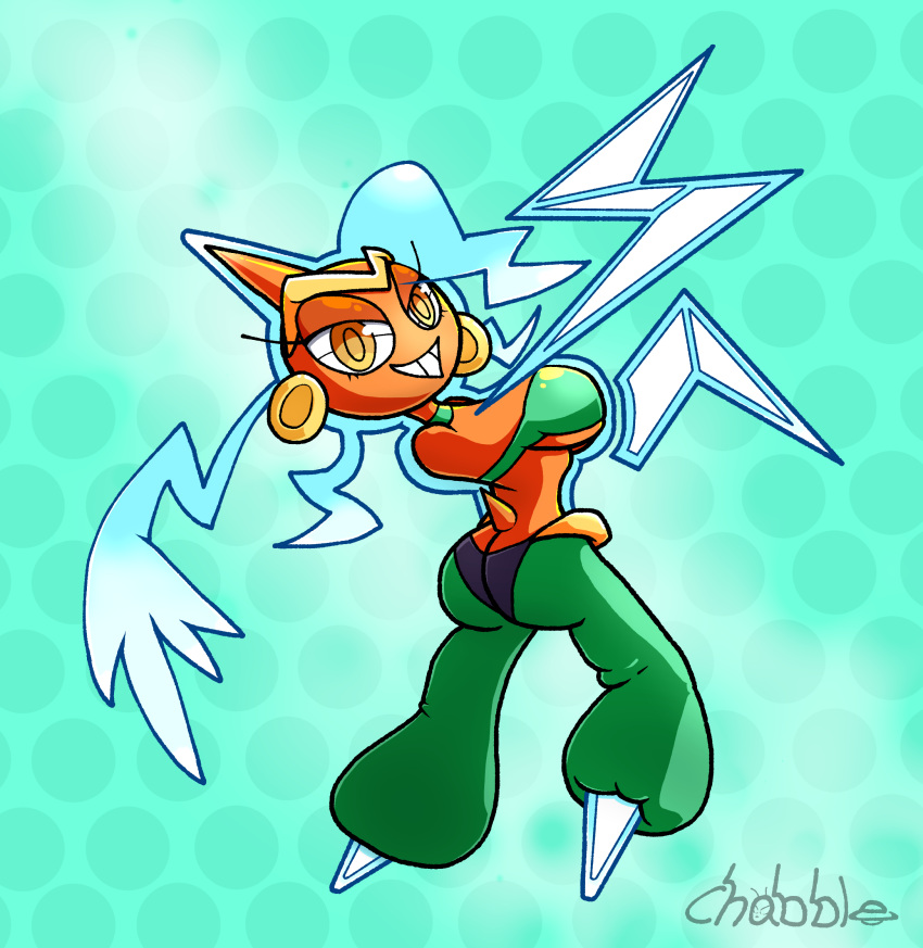 chabble cosplay dancing electrical_hair electricity no_humans pokemon pokemon_(species) pokemon_sm pokemorph post_transformation rotom rotom_burnet_(chabble) shantae shantae_(cosplay) simple_background yellow_eyes