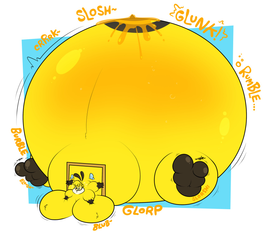 ass balloon_inflation bee big_breasts big_feet breasts doorway expansion feet honey honey_bee huge_butt inflation jasmine_(thundra) massive_butt original_character pear_shaped squishy stuck stuck_in_door thundra_(artist) toes toony