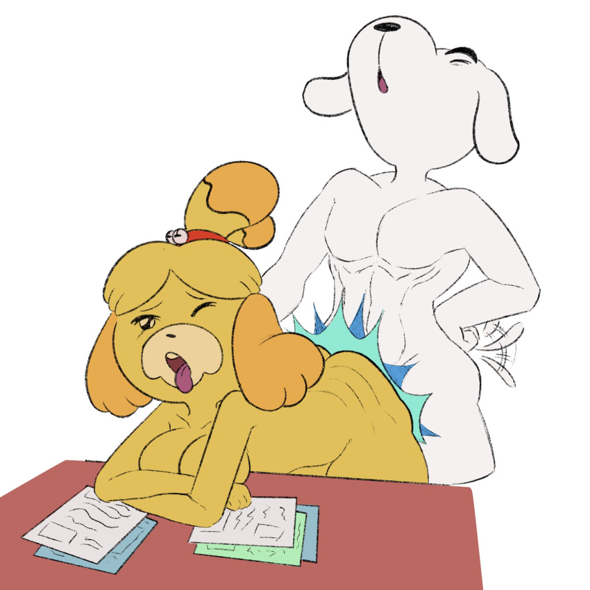 against_desk animal_crossing ass breasts doggy_style female isabelle_(animal_crossing) k.k._slider kross_draws nude sex straight tagme