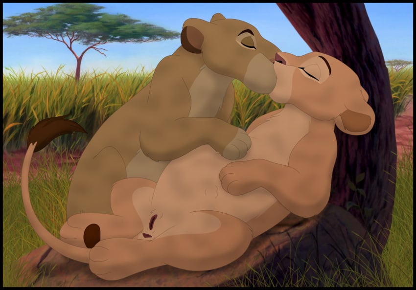 anus color cub disney duo felid female female/female feral feral_on_feral feral_only genitals hi_res kaion kissing lion mammal nippleless pantherine pregnant pregnant_female pussy sarabi sarafina the_lion_king uncensored yuri