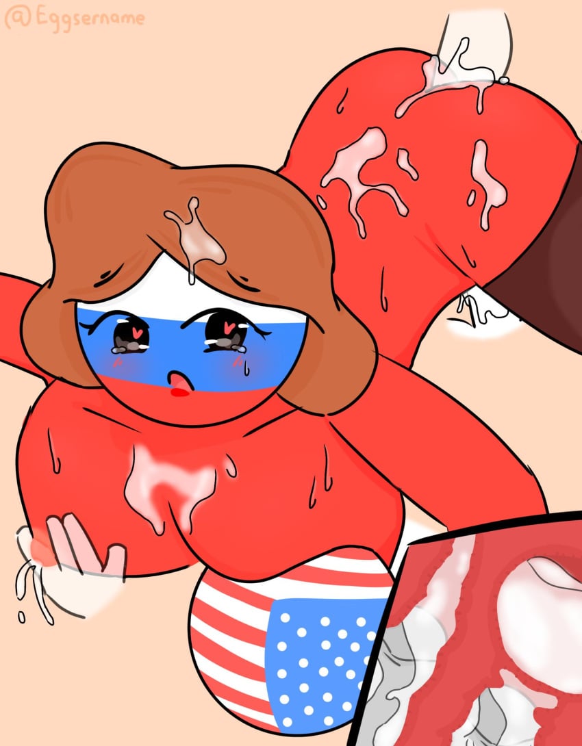 1girls 2boys anal anal_penetration anal_sex background big_breasts black_eyes blush blushing brown_hair brown_stockings countryhumans countryhumans_girl cum_in_ass cum_in_intestines cum_in_pussy cum_in_uterus cum_on_ass cum_on_body cum_on_breasts cum_on_hair disembodied_penis double_penetration eggsername female grabbing_breasts heart-shaped_pupils lactation large_breasts looking_at_viewer moaning moaning_in_pleasure mother_and_son naked naked_female older_female open_mouth pink_nipples red_skin russia_(countryhumans) serbia_(countryhumans) united_states_of_america_(countryhumans) uterus vaginal_penetration vaginal_sex x-ray