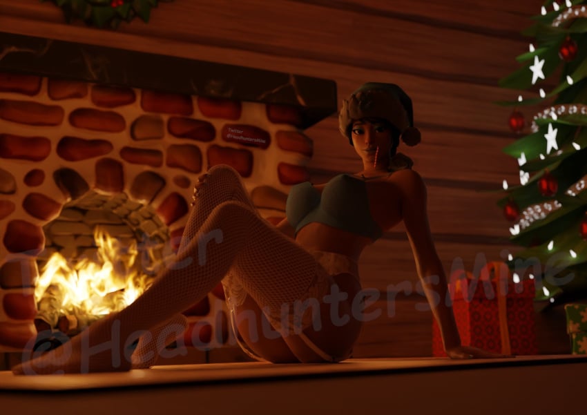 1girls 3d 3d_(artwork) alternate_version_available blender bobblehat bra breasts christmas christmas_lights christmas_present christmas_tree epic_games erect_nipples_under_clothes female female_focus female_only fireplace fortnite fortnite:_battle_royale frozen_nog_ops hat headhunter_(fortnite) headhuntersmine headwear legwear light-skinned_female light_skin lingerie looking_at_viewer medium_breasts nipples_visible_through_clothing nog_ops_(fortnite) on_floor presenting presenting_breasts sitting solo solo_focus stockings sugar_cane underwear watermark white_stockings winterfest