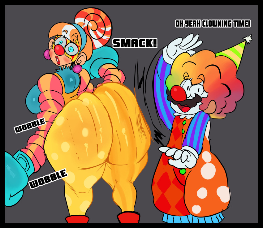 1boy 1girls 2024 2d 2d_(artwork) 2d_artwork arms_(game) ass ass_slap ass_slapping big_ass big_breasts big_butt big_thighs blue_eyes breasts bubble_ass bubble_butt butt_crack clown clown_girl clown_makeup clown_nose color comedy crossover dat_ass female funny gigantic_ass gigantic_butt huge_ass huge_butt huge_thighs humor jiggling_ass jiggling_butt large_ass large_thighs lemonadepikachu lola_pop male mario mario_(series) massive_ass massive_butt mouth nintendo open_mouth red_lips red_lipstick shiny_ass shiny_breasts shiny_butt shiny_hair shiny_skin shocked shocked_expression slap slapping slapping_ass slapping_butt smack smacking_ass smacking_butt super_mario_odyssey surprised surprised_expression tagme text thick_ass thick_thighs thighs tight_clothes tight_clothing tight_pants wobble wobbling wobbling_ass