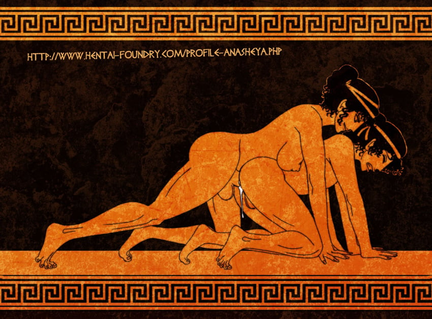 1boy 1futa anal anal_sex anasheya balls_deep barefoot cum cum_drip cum_in_ass cum_inside cum_trail dangling_testicles deep_penetration dionysus european_mythology feet femboy fine_art_parody futa_on_male futanari greek_mythology greek_pottery hedora human human_only intersex male male_penetrated malesub mounted mythology nipples nysa public_domain puffy_areola red-figure_pottery sex testicles toes