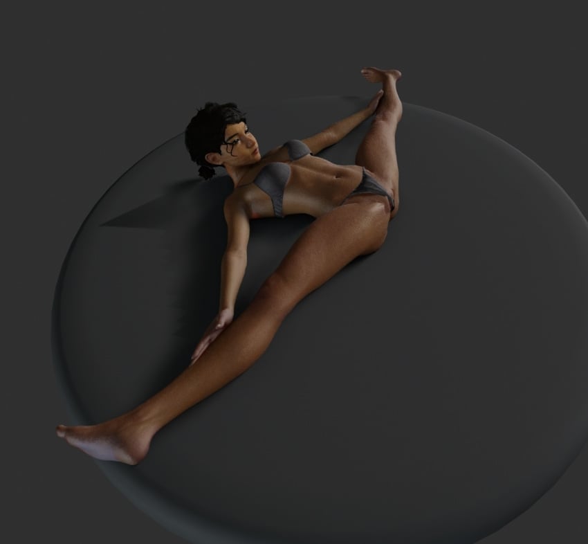 1girls 3d blender bra breasts clementine_(the_walking_dead) dark-skinned_female dark_skin feet female female_focus female_only flexible legs legs_apart legs_spread long_legs medium_breasts petite pussy rizendy short_hair soles splits teenage_girl teenager the_walking_dead the_walking_dead:_a_new_frontier the_walking_dead_game thong underwear