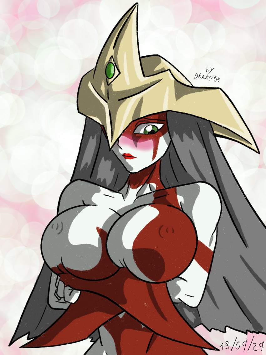 aroused big_breasts breast_press duel_monster elemental_hero_burstinatrix fanart female remake yu-gi-oh! yu-gi-oh!_gx