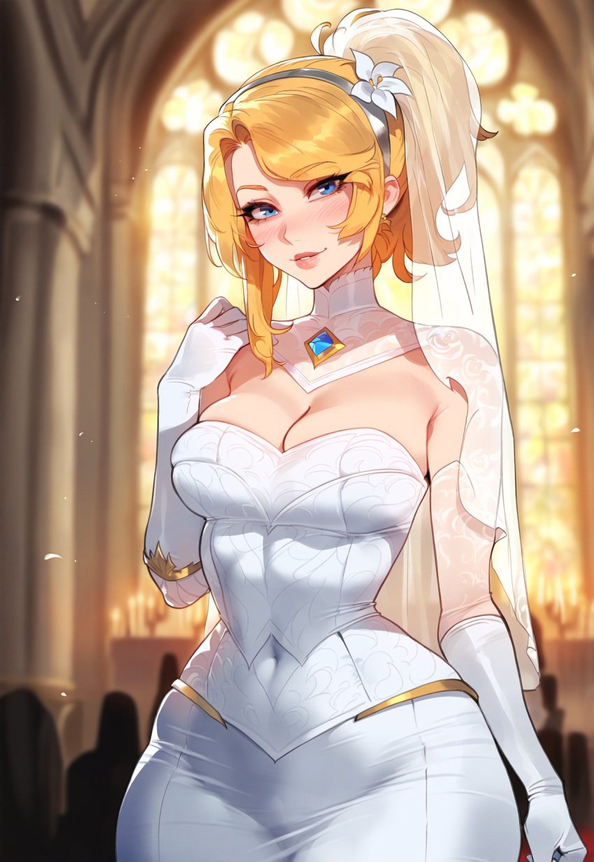 1girls ai_generated artstyle_imitation blonde_hair blue_eyes breasts crystal_rose_lux crystal_rose_series female floox hi_res high_resolution league_of_legends light-skinned_female light_skin long_hair luxanna_crownguard riot_games stable_diffusion thiccwithaq_(ai_style) thighs