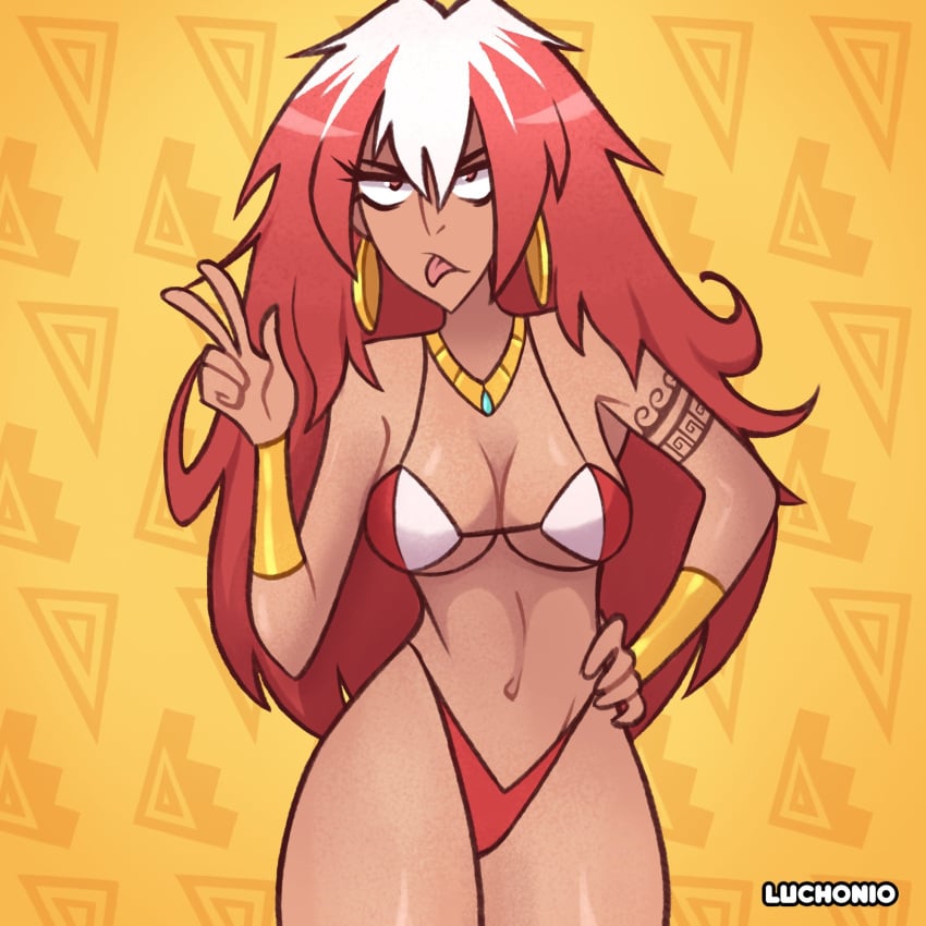 1girls bikini countryhumans countryhumans_girl female peru_(countryhumans) peruvian_female peruvian_flag_bikini v