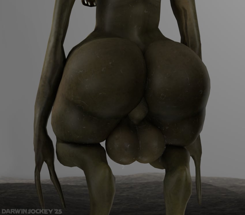 2_fingers 3d_(artwork) ass backsack balls big_balls big_butt blurred_background blurred_character blurred_face bodily_fluids brown_body brown_skin casual_exposure casual_nudity darwinthejockey dialogue digital_media_(artwork) dirt fingers fog foggy_background genitals gun hi_res huge_balls huge_butt humanoid male muscular muscular_butt muscular_thighs nude ranged_weapon rear_view rifle signature solo source_filmmaker_(artwork) standing sweat sweatdrop sweaty_balls sweaty_body sweaty_butt sweaty_genitalia sweaty_legs sweaty_thighs teeth text thick_thighs vortigaunt weapon wide_hips