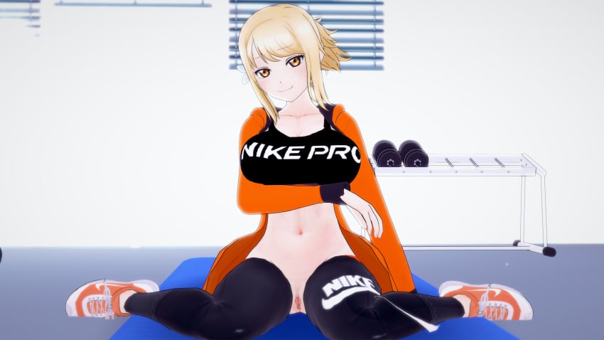 1girls 3d 4k absurd_res alternate_version_available arm_support arm_under_breasts big_breasts black_leggings black_legwear blinds blonde_hair blush bottomless bra breasts cleavage clothing dumbbell female female_focus female_only fitness flower flower_in_hair hair hair_ornament hi_res hoodie koikatsu large_breasts leggings legs legs_apart looking_at_viewer love_live! love_live!_nijigasaki_high_school_idol_club medium_hair miyashita_ai nike open_clothes open_jacket orange_clothing orange_eyes orange_jacket panties panties_aside ponytail pussy ripped_clothing ripped_leggings self_upload shoes sitting smile solo solo_female solo_focus sports_bra spread_legs uncensored white_panties yoga_mat yoga_pants