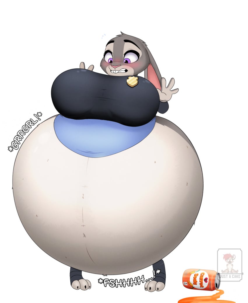 2025 alpha_channel anthro badge belly belly_expansion beverage beverage_can big_belly big_breasts black_clothing black_eyebrows black_topwear black_vest blue_clothing blue_shirt blue_topwear blush breasts buckteeth clothing colored digital_media_(artwork) disney expansion eyebrows female grey_body grey_ears gurgle_(sound_effect) hi_res huge_belly huge_breasts hyper hyper_belly inflation judy_hopps just-a-cake lagomorph leporid looking_down looking_down_at_self mammal motion_lines multicolored_body navel onomatopoeia pink_inner_ear pink_nose police police_uniform purple_eyes rabbit rumbling_stomach shaded shirt simple_background soda soda_inflation solo sound_effects story story_in_description surprised_expression swelling teeth text three-quarter_view tight_clothing topwear transparent_background two_tone_body uniform vest watermark white_body zootopia