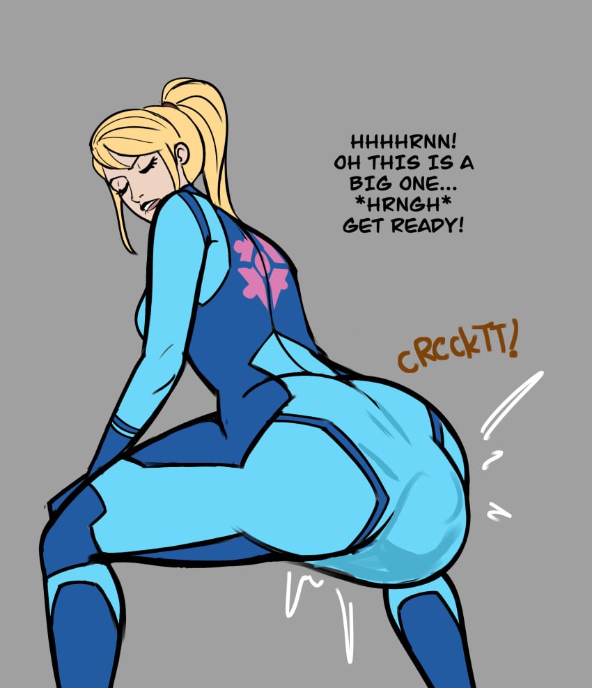 color colored female female_focus female_only huge_ass intentional_soiling lolotron6 metroid nintendo scat shitting tagme twerking zero_suit_samus