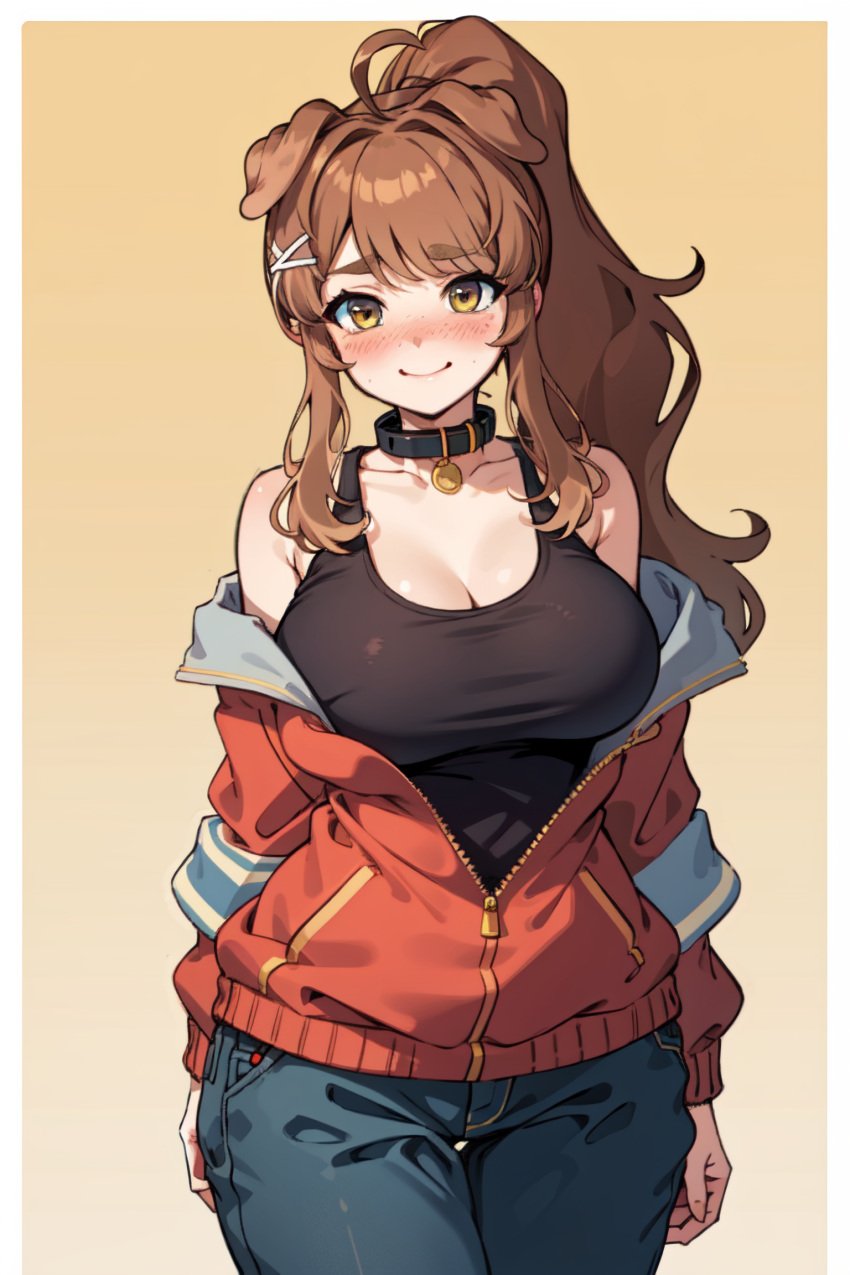 ai_generated brown dog_ears dog_girl hair huge_breasts latam_virtual_youtuber lilybell_vt long_hair oneeshi ponytail ricochetk virtual_youtuber vtuber vtuberfanart wide_hips