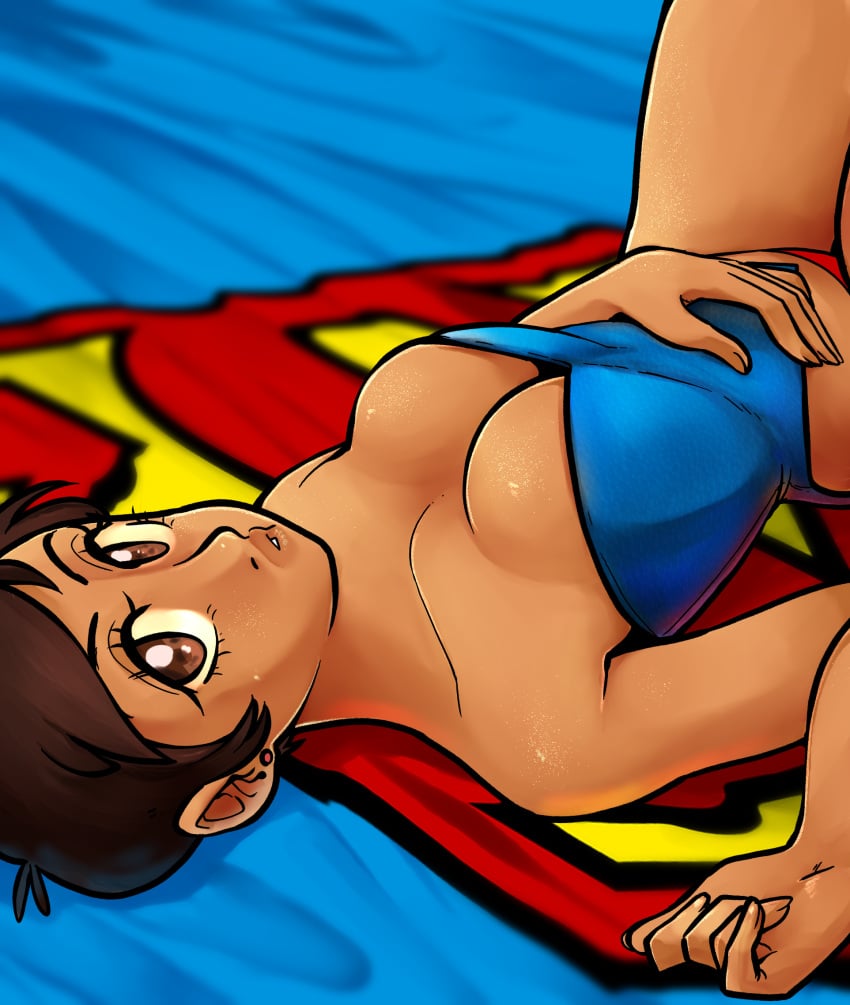 artist_request blue_swimwear brown_hair latina lois_lane lois_lane_(my_adventures_with_superman) looking_at_viewer my_adventures_with_superman pin-up red_panties