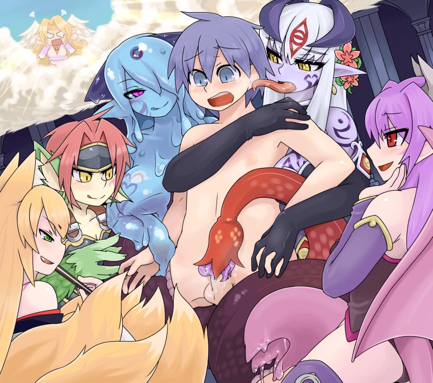 1boy 6+girls 6girls alice_(mon-musu_quest!) alipheese_fateburn_xvi alma_elma angel angel_wings animal_ears artist_request blonde_hair blue_skin blush boy_rape clothed_female_nude_male clothed_on_nude cute_fang dragon_girl earrings erubetie female_rapist femdom flower goo_girl granberia green_eyes group_sex harem horns humansub ilias jewelry k2_(artist) lamia licking_lips luka_(mon-musu_quest!) male_rape_victim male_victim malesub monster_girl monster_girl_quest multiple_tails naga non-human_rapist nude penis penis_sucking_tentacle pink_eyes pointy_ears purple_eyes purple_hair rape red_eyes red_hair restrained reverse_rape saliva silver_hair smile straight tail tamamo_(monster_girl_quest) tear tentacle_on_male tentacles_around_legs tongue tongue_out yellow_eyes