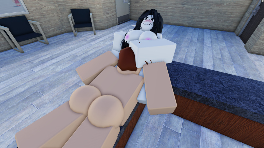 1boy 1girls 3d anabel_(void_and_diona) artist_request ass karl_(void_and_diona) licking_pussy roblox robloxian source_request tagme thetestrblxg