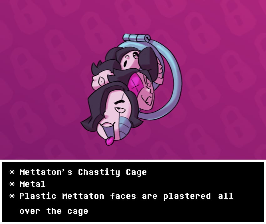 chastity_cage chastity_cage_only chastity_device chastity_device_only dracozhilla locktober machine male mettaton mettaton_ex mettaton_neo nude robot stylized_chastity_cage text undertale undertale_(series) zero_pictured