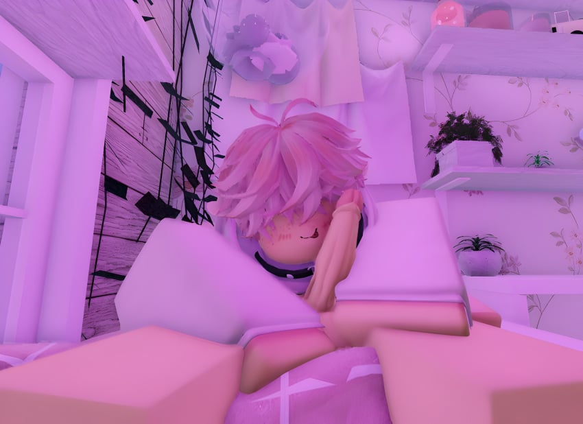 2boys 3d artist_request femboy femboysub gay male male/male male_focus male_only male_penetrated male_penetrating male_penetrating_male pink_background pink_clothes pink_clothing pink_hair roblox robloxian sissy socks source_request tagme thick_thighs trap yaoi