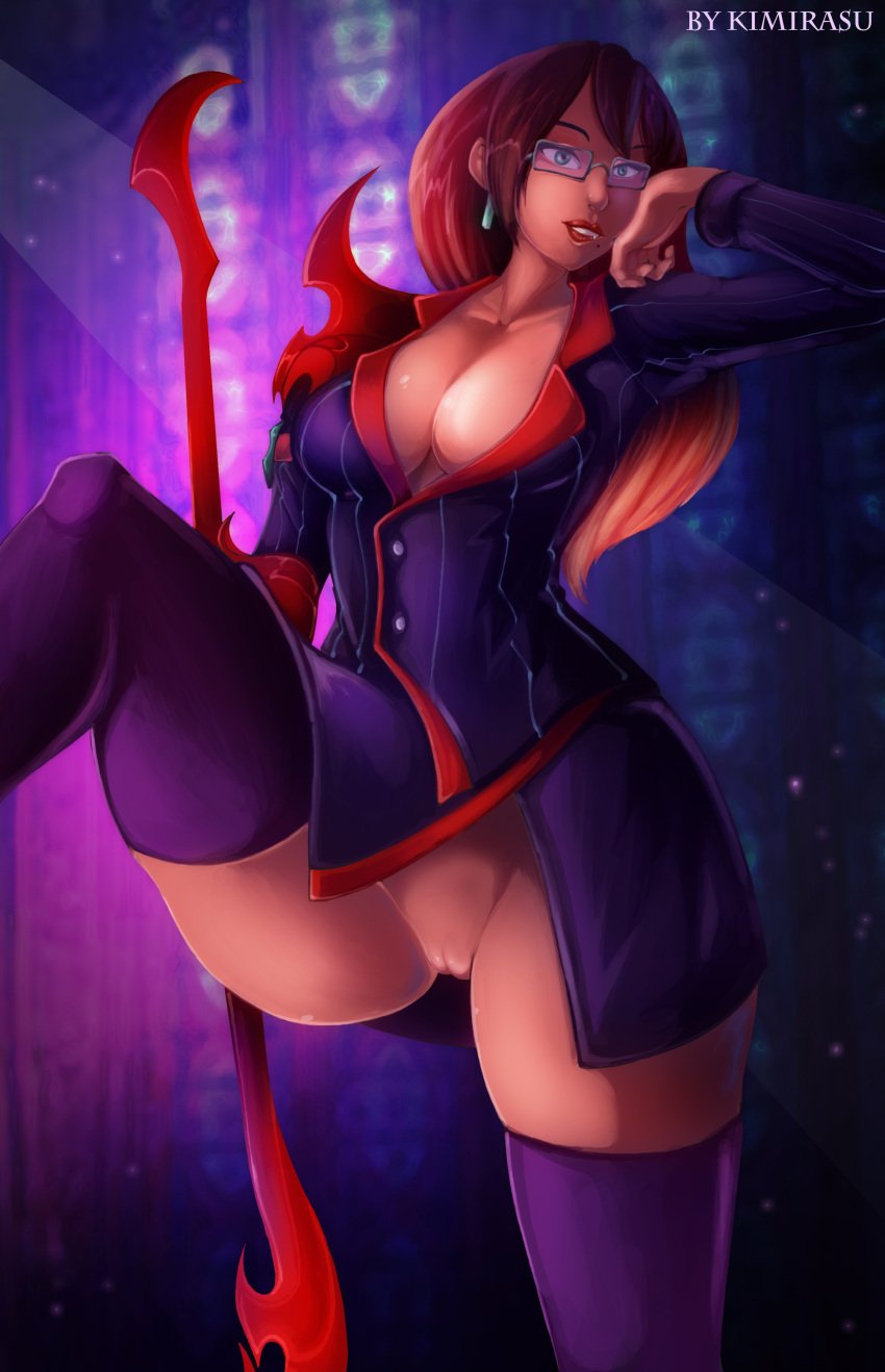 1girls alternate_costume doomsayer_sensei_the_morrigan goddess hi-rez_studios kimirasu light-skinned_female light_skin pussy smite solo the_morrigan_(smite) thick_thighs wide_hips